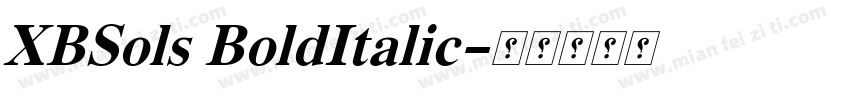 XBSols BoldItalic字体转换